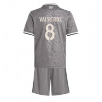 Camisa de time de futebol Real Madrid Federico Valverde #8 Replicas 3º Equipamento Infantil 2024-25 Manga Curta (+ Calças curtas)